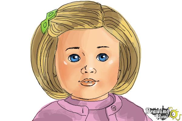 How to Draw Kit, Doll from American Girl - Step 10 How to Draw Kit, Doll from American Girl - Step 10