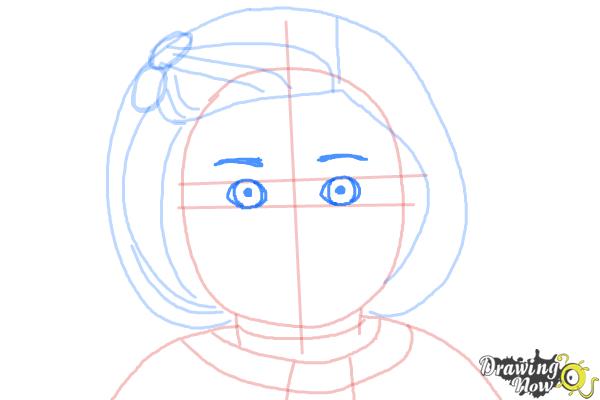 How to Draw Kit, Doll from American Girl - Step 7 How to Draw Kit, Doll from American Girl - Step 7