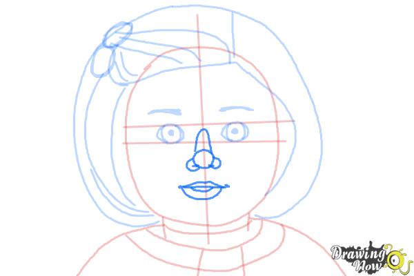 How to Draw Kit, Doll from American Girl - Step 8 How to Draw Kit, Doll from American Girl - Step 8