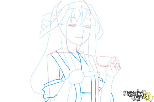 How to Draw Kongou from Kantai Collection - Step 9 How to Draw Kongou from Kantai Collection - Step 9