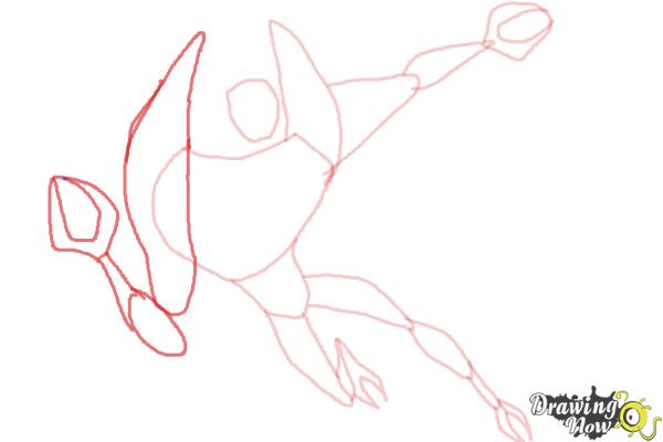 How to Draw Lodestar from Ben 10 Omniverse - Step 6 How to Draw Lodestar from Ben 10 Omniverse - Step 6