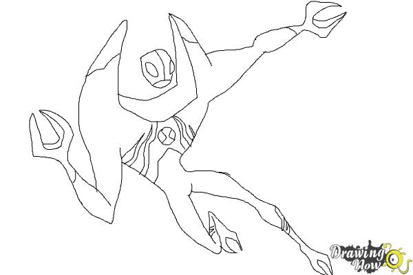 How to Draw Lodestar from Ben 10 Omniverse - Step 9 How to Draw Lodestar from Ben 10 Omniverse - Step 9