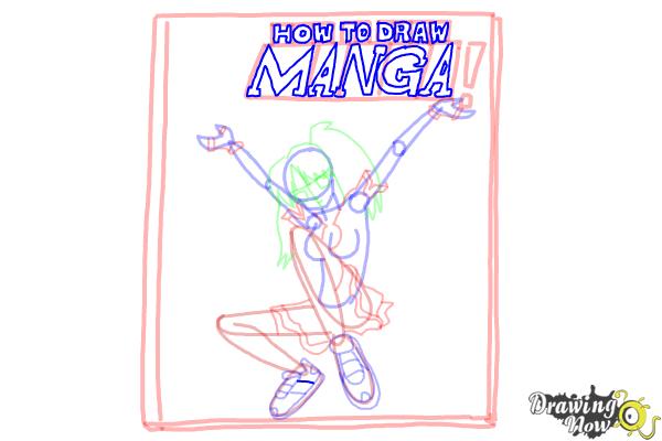 How to Draw Manga Books - Step 14 How to Draw Manga Books - Step 14