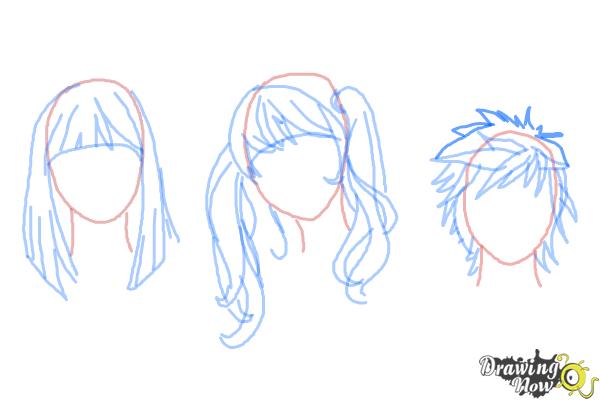How to Draw Manga Hair - Step 12