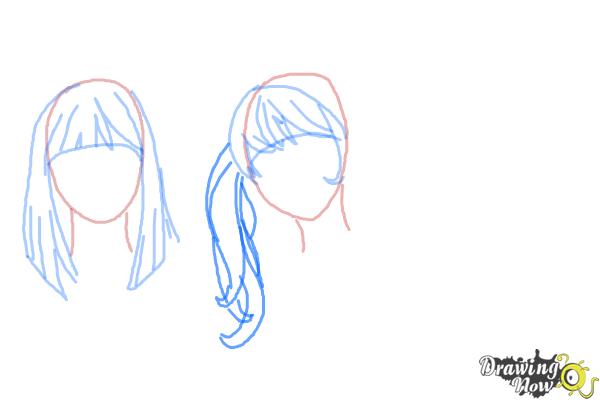 How to Draw Manga Hair - Step 7