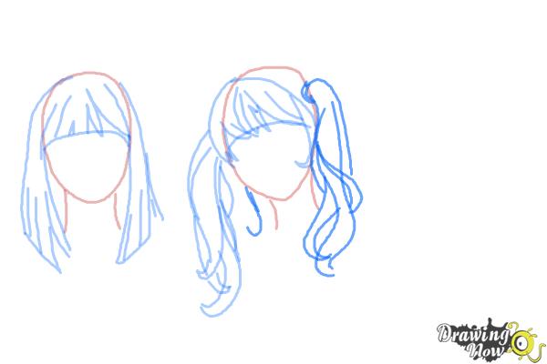 How to Draw Manga Hair - Step 8