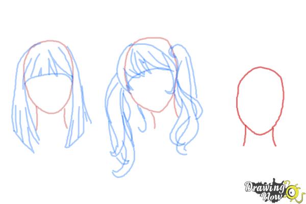 How to Draw Manga Hair - Step 9