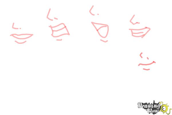 How to Draw Manga Mouths - Step 10 How to Draw Manga Mouths - Step 10