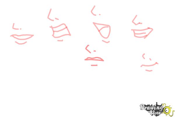 How to Draw Manga Mouths - Step 11 How to Draw Manga Mouths - Step 11