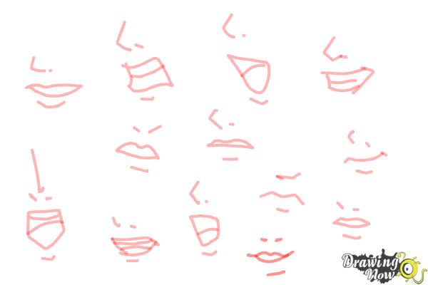 How to Draw Manga Mouths - Step 20 How to Draw Manga Mouths - Step 20