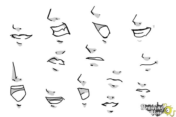 How to Draw Manga Mouths - Step 22 How to Draw Manga Mouths - Step 22