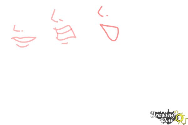 How to Draw Manga Mouths - Step 6 How to Draw Manga Mouths - Step 6