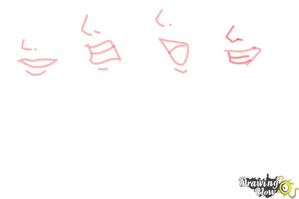 How to Draw Manga Mouths - Step 9 How to Draw Manga Mouths - Step 9