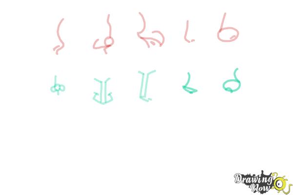 How to Draw Manga Noses - Step 11 How to Draw Manga Noses - Step 11
