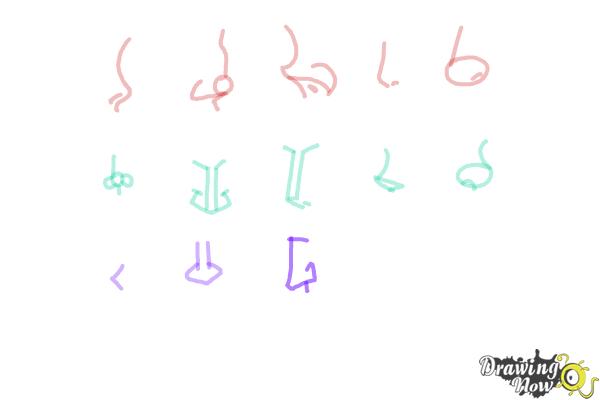 How to Draw Manga Noses - Step 13 How to Draw Manga Noses - Step 13