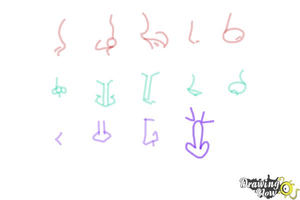 How to Draw Manga Noses - Step 14 How to Draw Manga Noses - Step 14