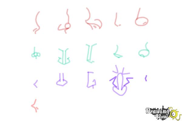 How to Draw Manga Noses - Step 15 How to Draw Manga Noses - Step 15