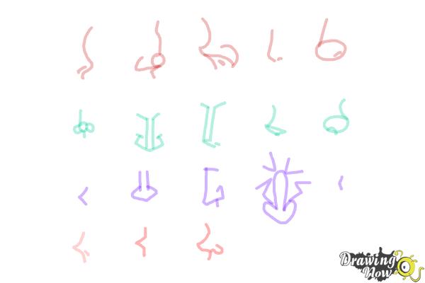 How to Draw Manga Noses - Step 16 How to Draw Manga Noses - Step 16