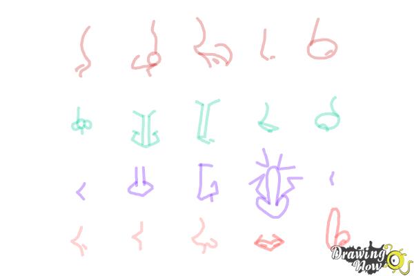How to Draw Manga Noses - Step 17 How to Draw Manga Noses - Step 17