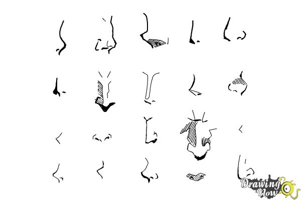 How to Draw Manga Noses - Step 18 How to Draw Manga Noses - Step 18