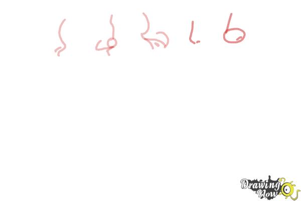 How to Draw Manga Noses - Step 6 How to Draw Manga Noses - Step 6