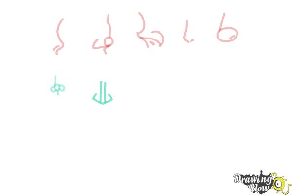 How to Draw Manga Noses - Step 8 How to Draw Manga Noses - Step 8