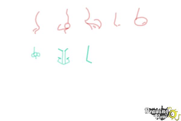 How to Draw Manga Noses - Step 9 How to Draw Manga Noses - Step 9