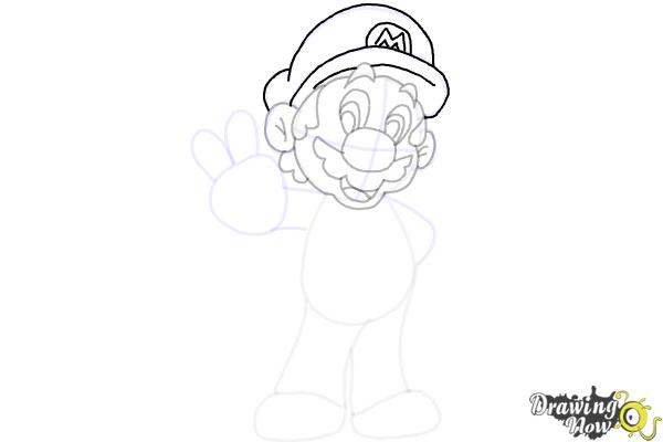 How to Draw Mario from The Super Mario Bros. Movie - Step 12 How to Draw Mario from The Super Mario Bros. Movie - Step 12