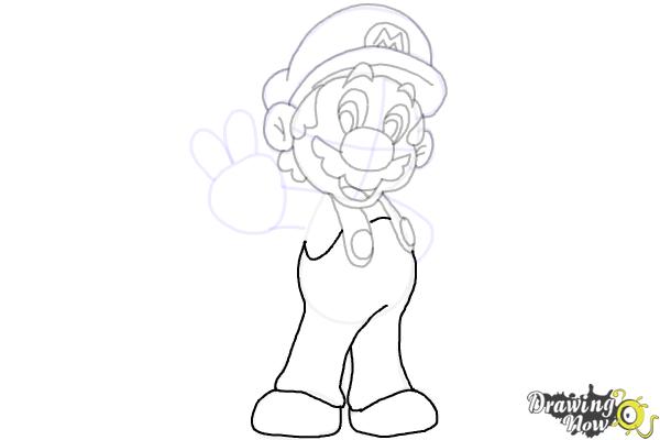 How to Draw Mario from The Super Mario Bros. Movie - Step 14 How to Draw Mario from The Super Mario Bros. Movie - Step 14