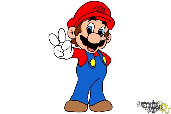 How to Draw Mario from The Super Mario Bros. Movie - Step 17 How to Draw Mario from The Super Mario Bros. Movie - Step 17