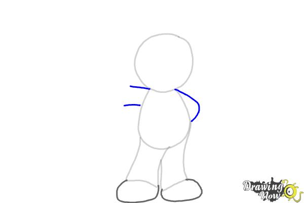 How to Draw Mario from The Super Mario Bros. Movie - Step 3 How to Draw Mario from The Super Mario Bros. Movie - Step 3