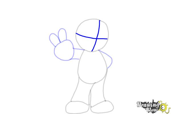 How to Draw Mario from The Super Mario Bros. Movie - Step 5 How to Draw Mario from The Super Mario Bros. Movie - Step 5