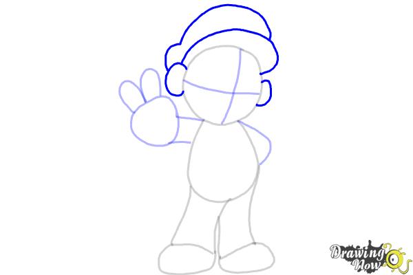 How to Draw Mario from The Super Mario Bros. Movie - Step 6 How to Draw Mario from The Super Mario Bros. Movie - Step 6