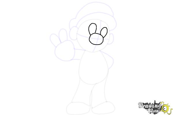 How to Draw Mario from The Super Mario Bros. Movie - Step 7 How to Draw Mario from The Super Mario Bros. Movie - Step 7