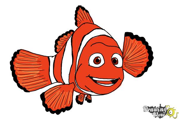How to Draw Marlin from Finding Dory - Step 10 How to Draw Marlin from Finding Dory - Step 10
