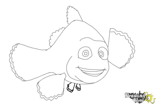 How to Draw Marlin from Finding Dory - Step 8 How to Draw Marlin from Finding Dory - Step 8