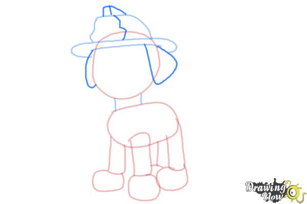 How to Draw Marshall from PAW Patrol - Step 5