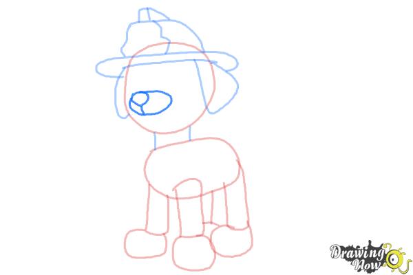 How to Draw Marshall from PAW Patrol - Step 6