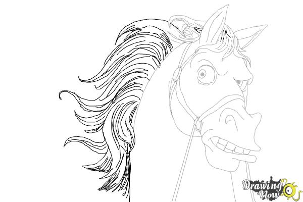 How to Draw Maximus from Tangled - Step 13 How to Draw Maximus from Tangled - Step 13