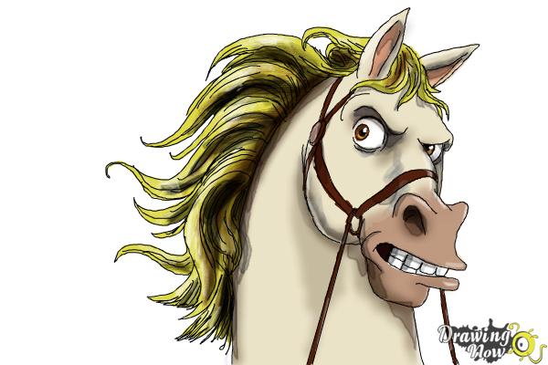 How to Draw Maximus from Tangled - Step 14 How to Draw Maximus from Tangled - Step 14
