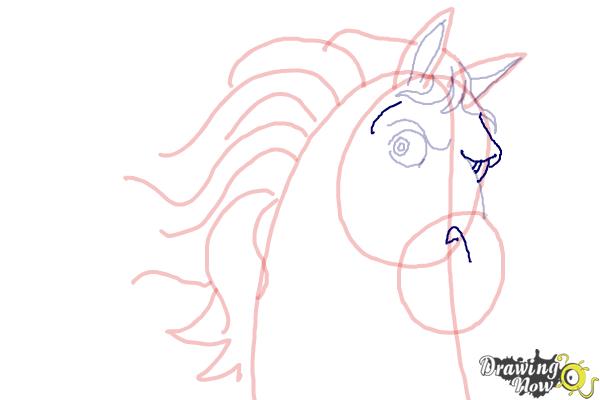 How to Draw Maximus from Tangled - Step 7 How to Draw Maximus from Tangled - Step 7