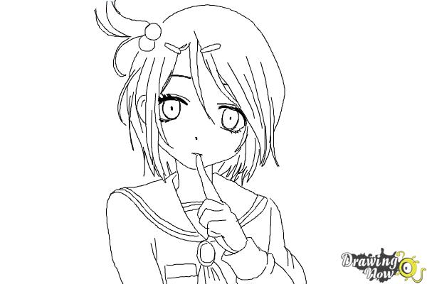 How to Draw Mayu Suzumoto from Corpse Party - Step 7 How to Draw Mayu Suzumoto from Corpse Party - Step 7