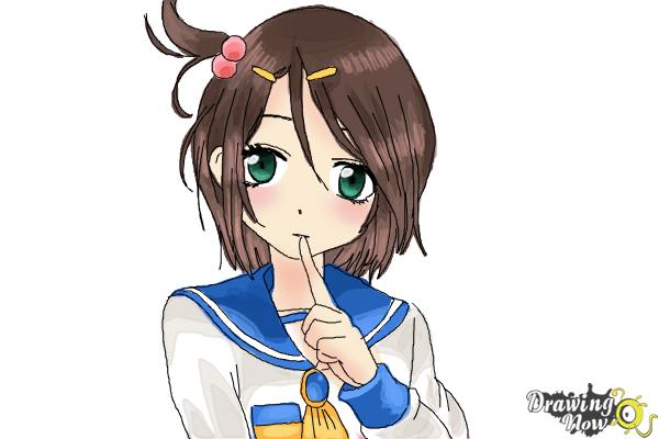 How to Draw Mayu Suzumoto from Corpse Party - Step 8 How to Draw Mayu Suzumoto from Corpse Party - Step 8