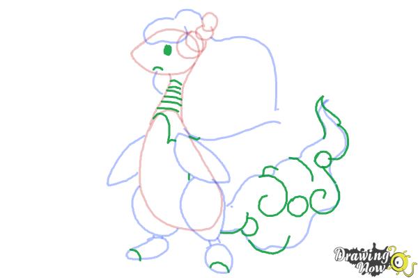 How to Draw Mega Ampharos - Step 7 How to Draw Mega Ampharos - Step 7