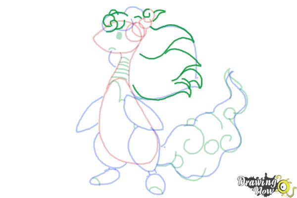 How to Draw Mega Ampharos - Step 8 How to Draw Mega Ampharos - Step 8