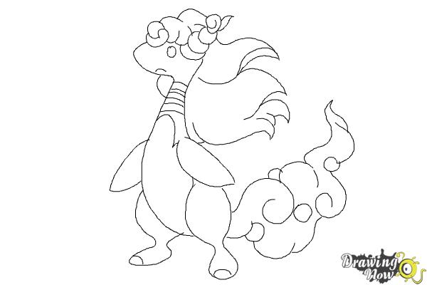 How to Draw Mega Ampharos - Step 9 How to Draw Mega Ampharos - Step 9