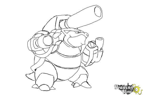 How to Draw Mega Blastoise from Pokemon X How to Draw Mega Blastoise from Pokemon X