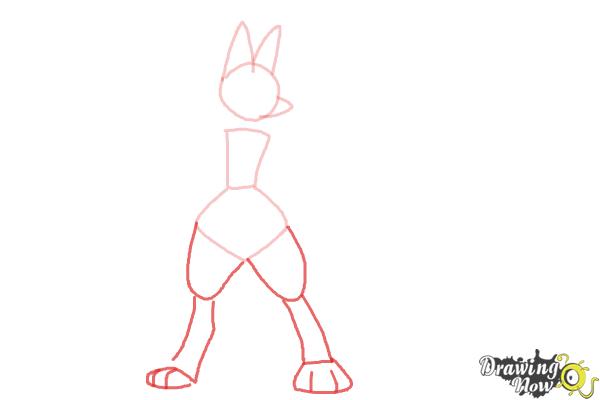 How to Draw Mega Lucario - Step 3 How to Draw Mega Lucario - Step 3