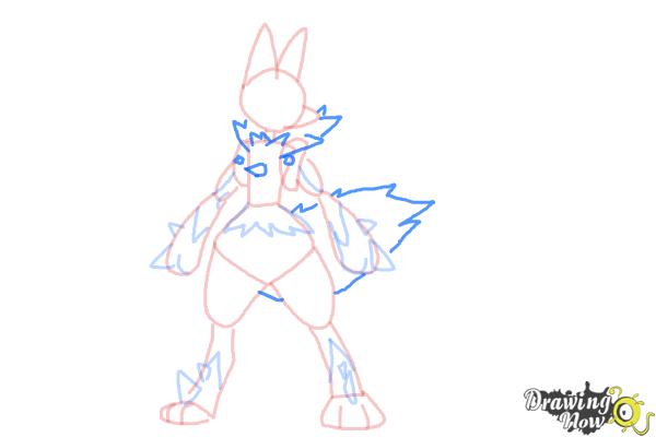 How to Draw Mega Lucario - Step 6 How to Draw Mega Lucario - Step 6