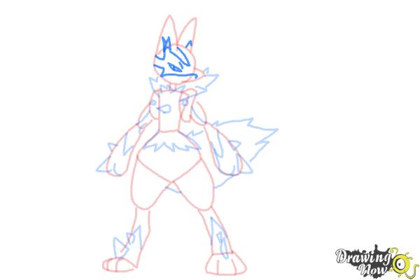 How to Draw Mega Lucario - Step 7 How to Draw Mega Lucario - Step 7